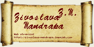 Živoslava Mandrapa vizit kartica